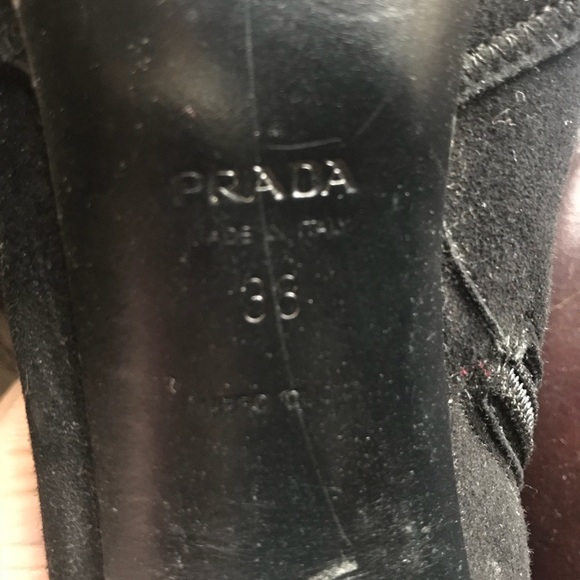 Prada black suede booties Size 8/38 - Picture 8 of 8